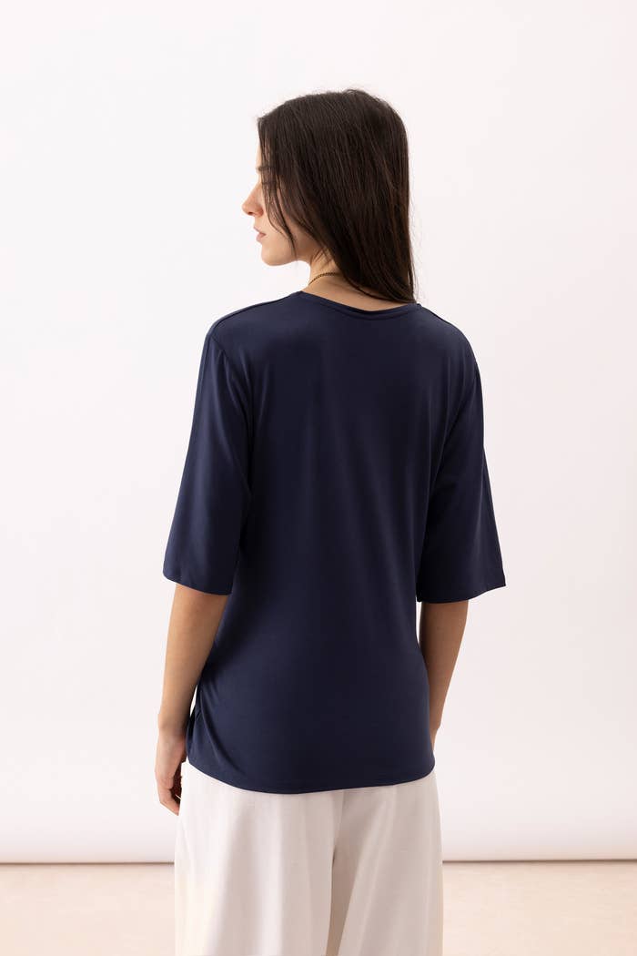 T-shirt com Cinto Liso (454223-47): M