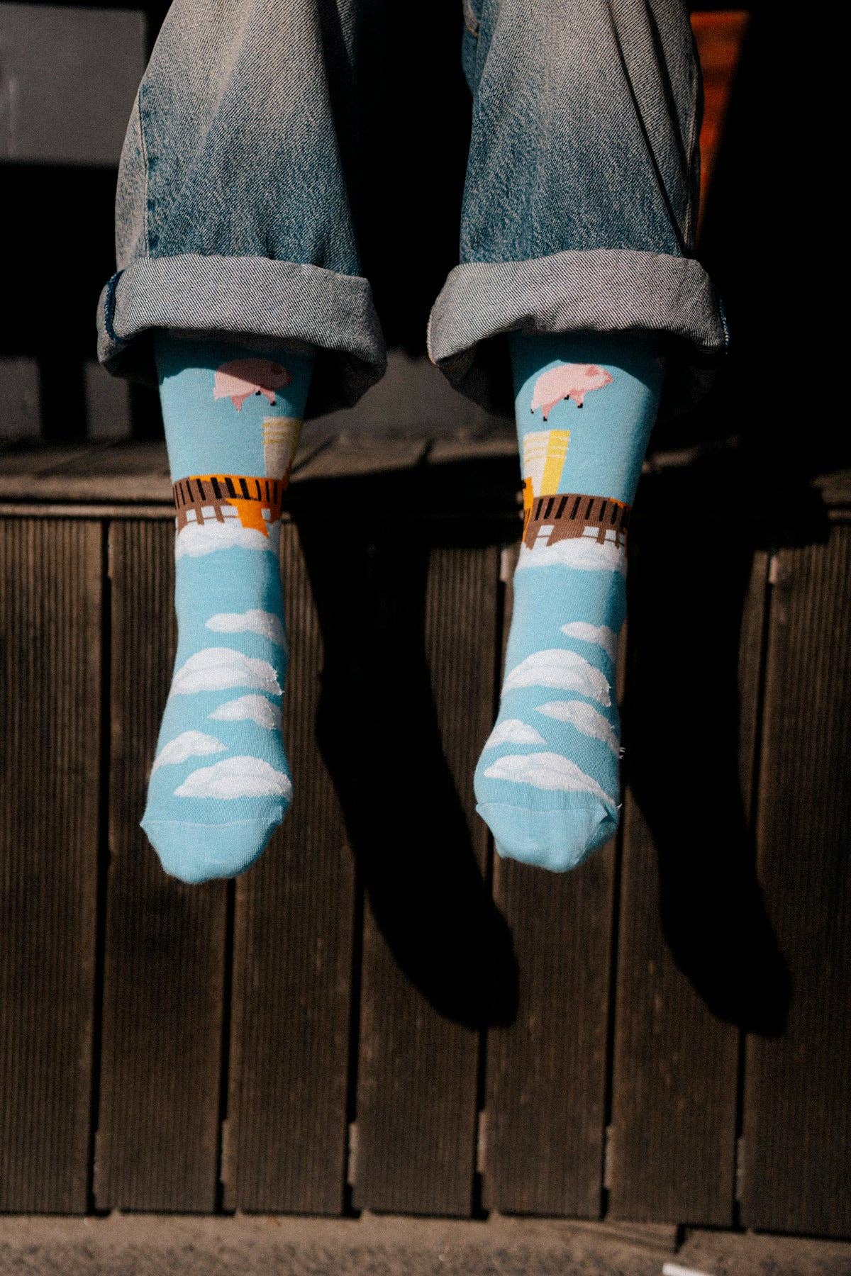 Presente Meias Pink Floyd Animals: M: 36-40 UK (4-7) US (4½-7½)