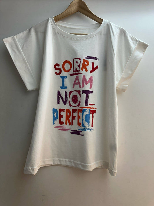 16534 T-shirt estampado: Branco / Tamanho único