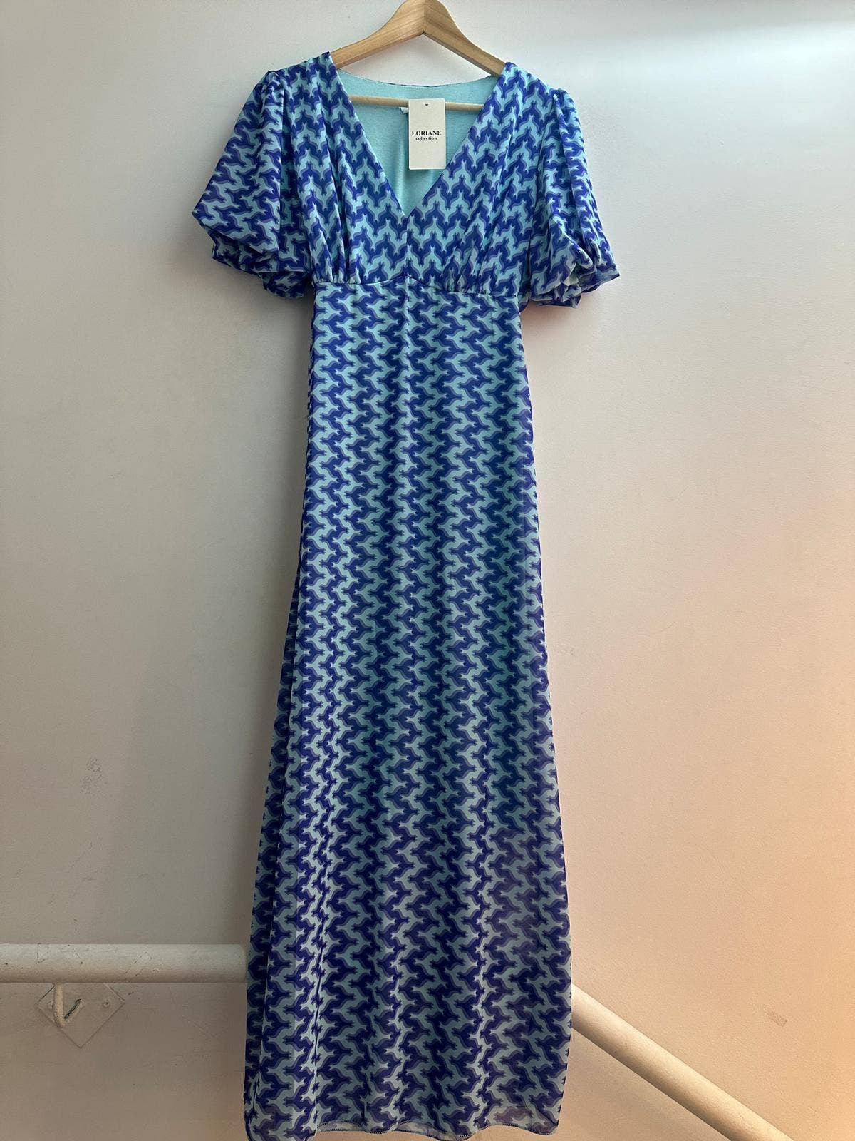 10681 Vestido comprido estampado: Coral / Tamanho único
