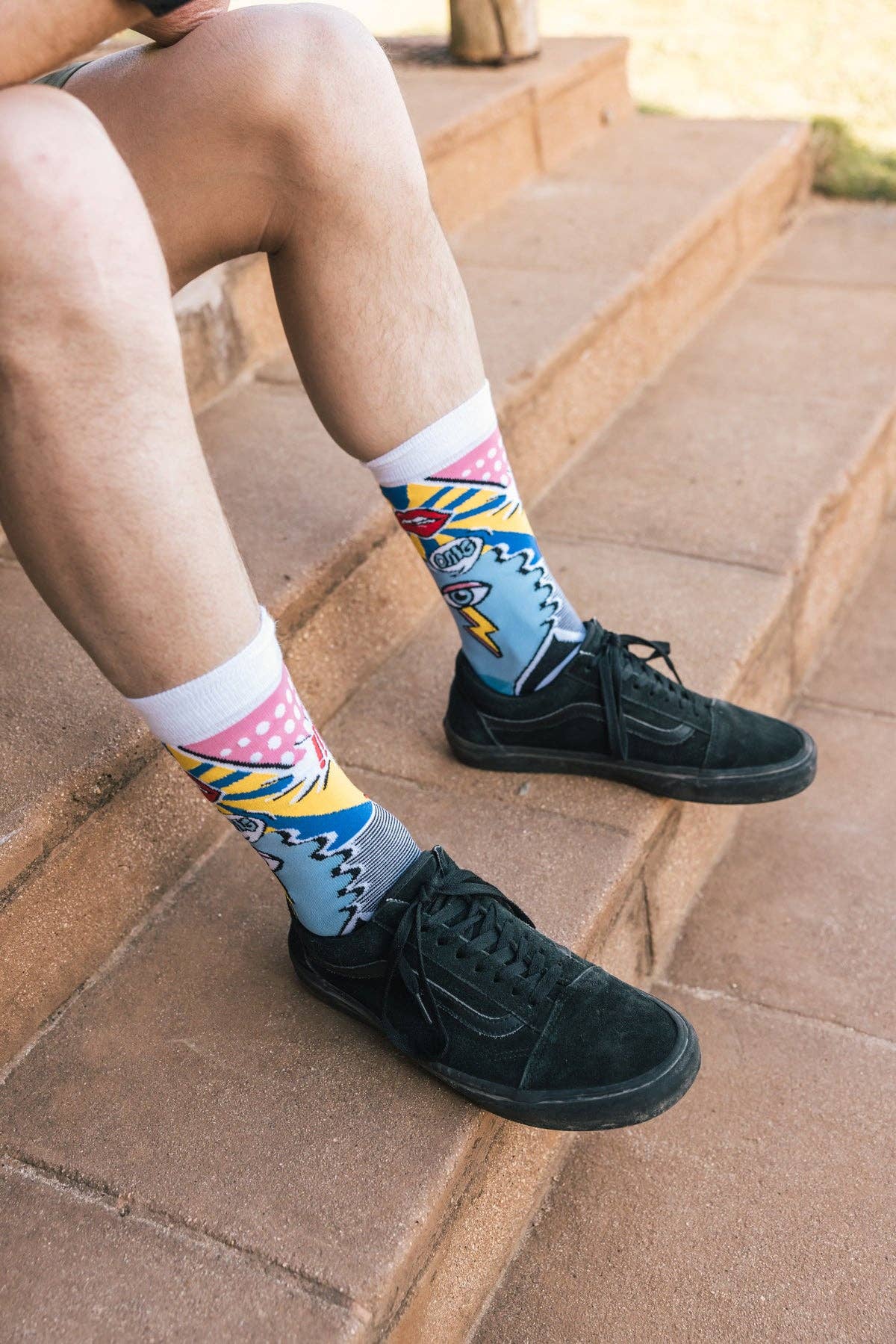 Presente Meias Pop Art: M: 36-40 UK (4-7) US (4½-7½)