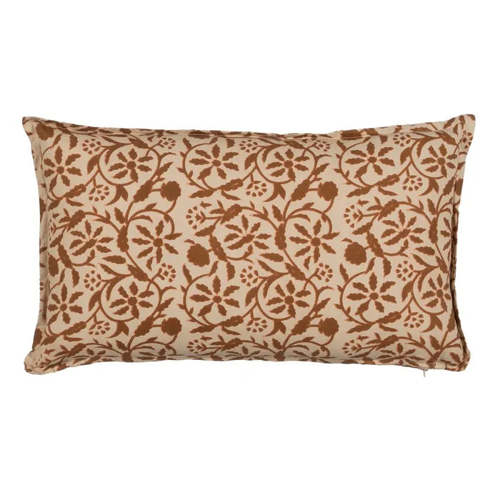Almofada bege marron algodão 50x30