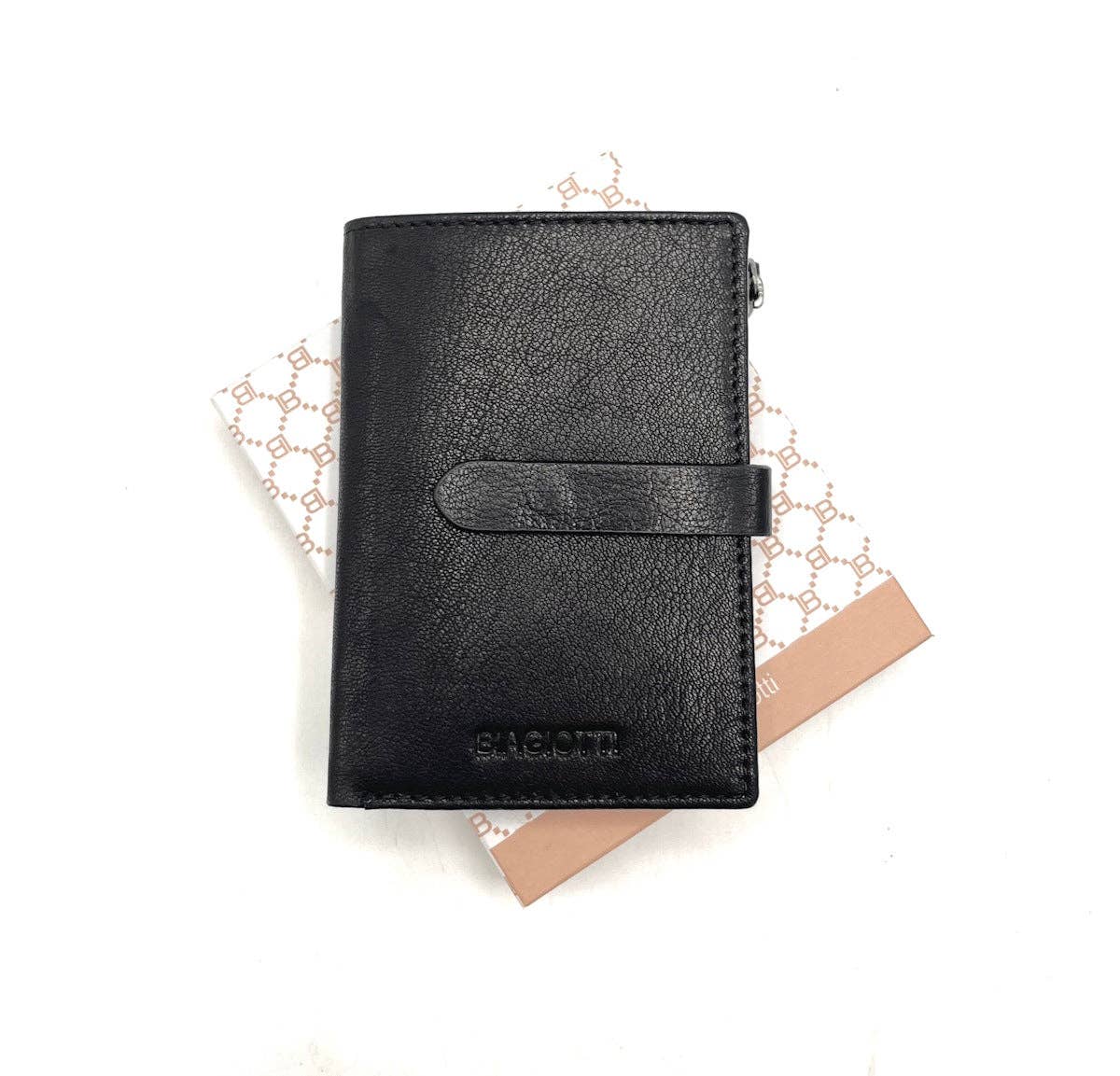 Carteira em pele genuína, para mulher, Laura Biagiotti, arte. LB24764-20: Preto